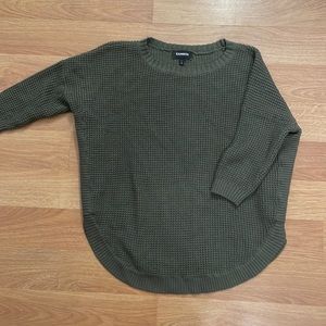 Express Oversize Green Sweater
